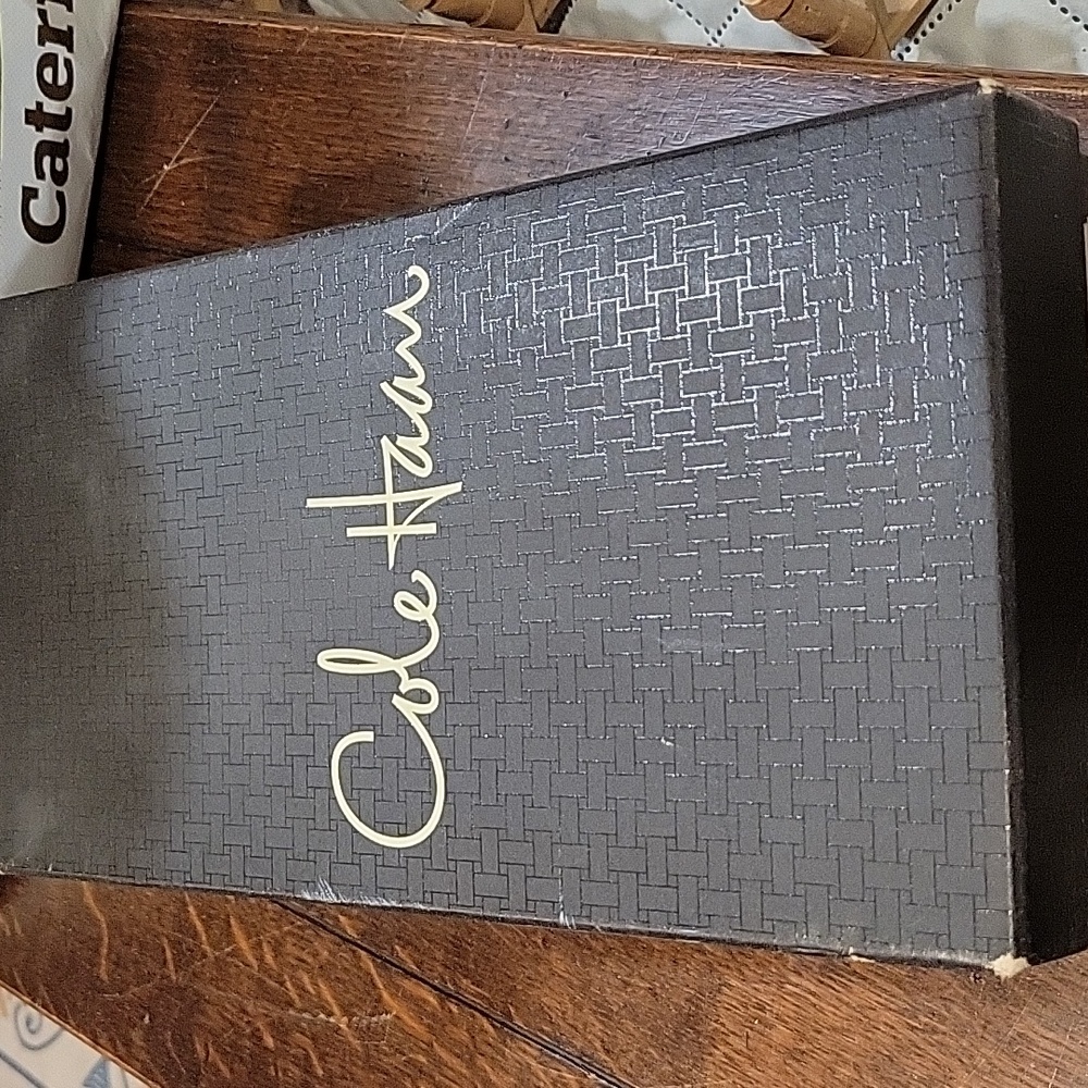 Cole Haan Women's Patent Peep Toe Heels - Dark Gray - Picture 8 of 8